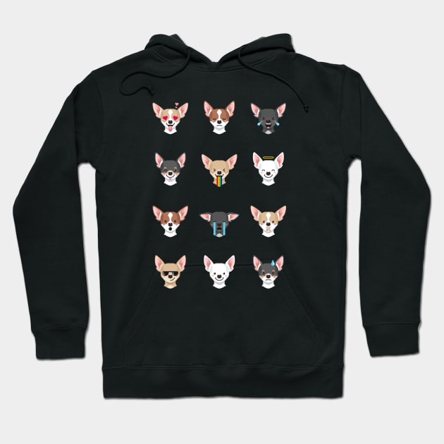 Chihuahua Dog Emoji Hoodie by stonemask